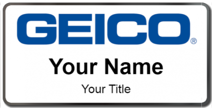 Custom name badges for Geico