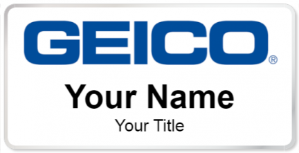 Custom name badges for Geico