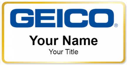 Custom name badges for Geico