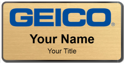 Custom name badges for Geico
