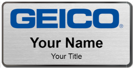 Custom name badges for Geico