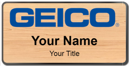 Custom name badges for Geico
