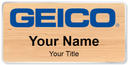 Custom name badges for Geico