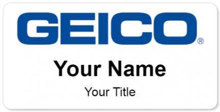 Custom name badges for Geico