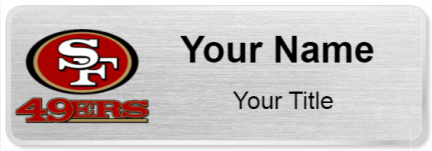 Custom name badges for San Francisco 49ers