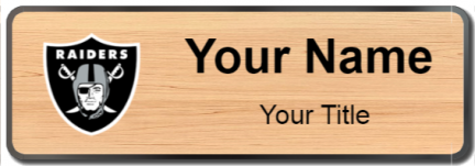 Custom name badges for Oakland Raiders