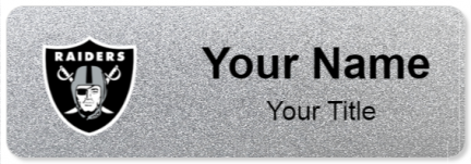 Custom name badges for Oakland Raiders