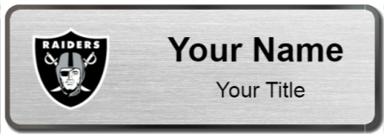 Custom name badges for Oakland Raiders