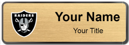 Custom name badges for Oakland Raiders