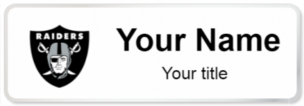 Custom name badges for Oakland Raiders