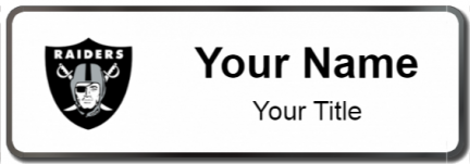 Custom name badges for Oakland Raiders