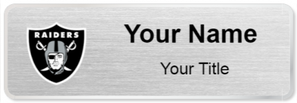 Custom name badges for Oakland Raiders