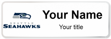 Custom name badges for Seattle Seahawks