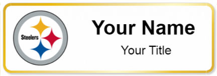 Custom name badges for Pittsburgh Steelers