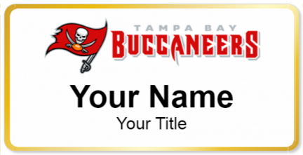 Custom name badges for Tampa Bay Buccaneers
