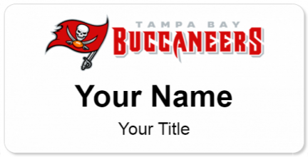 Custom name badges for Tampa Bay Buccaneers
