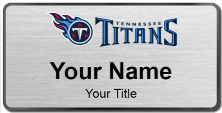 Custom name badges for Tennessee Titans