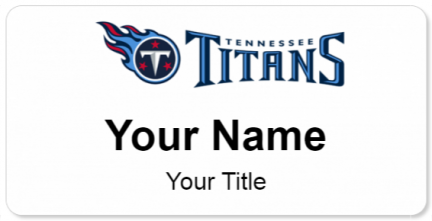 Custom name badges for Tennessee Titans