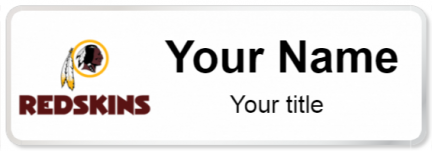 Custom name badges for Washington Redskins