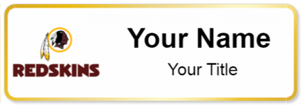Custom name badges for Washington Redskins
