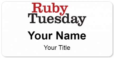 Custom name badges for Ruby Tuesday
