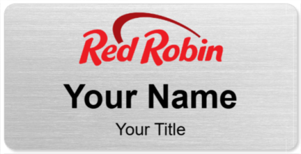 Custom name badges for Red Robin