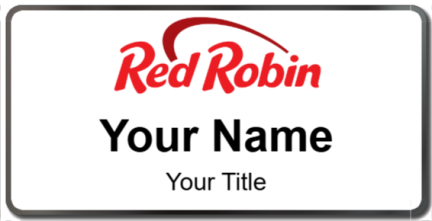 Custom name badges for Red Robin