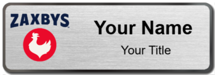 Custom name badges for Zaxbys