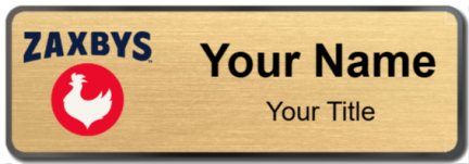 Custom name badges for Zaxbys