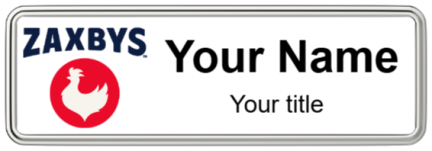 Custom name badges for Zaxbys
