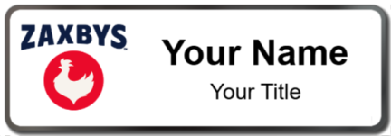 Custom name badges for Zaxbys