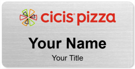 Custom name badges for CiCis Pizza