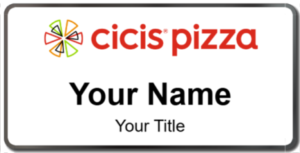 Custom name badges for CiCis Pizza