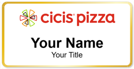 Custom name badges for CiCis Pizza