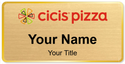 Custom name badges for CiCis Pizza