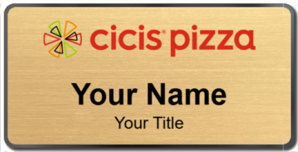 Custom name badges for CiCis Pizza