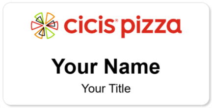 Custom name badges for CiCis Pizza