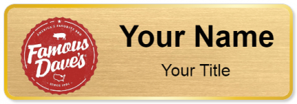 Custom name badges for Famous Daves