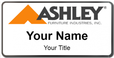 Custom name badges for Ashleys Furniture