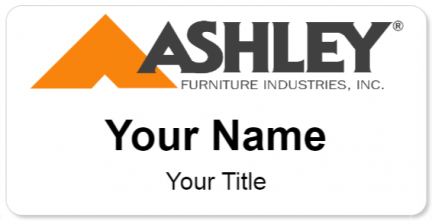 Custom name badges for Ashleys Furniture
