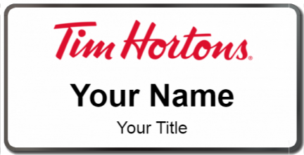 Custom name badges for Tim Hortons