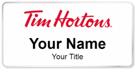Custom name badges for Tim Hortons