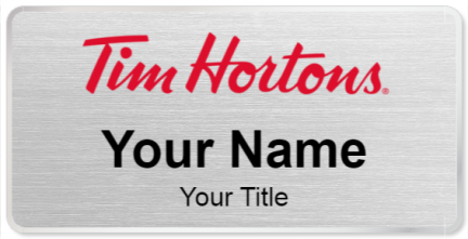 Custom name badges for Tim Hortons