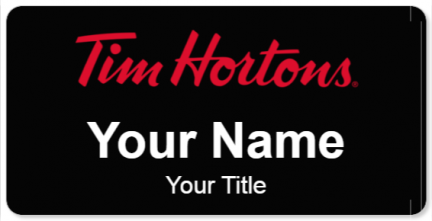 Custom name badges for Tim Hortons
