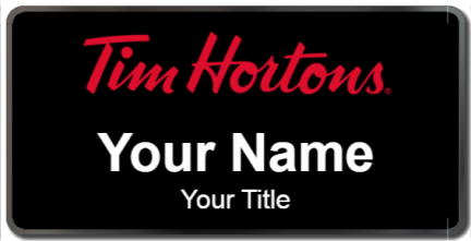 Custom name badges for Tim Hortons