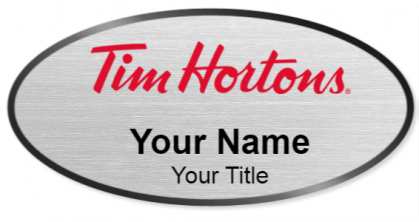 Custom name badges for Tim Hortons