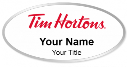 Custom name badges for Tim Hortons