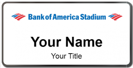 Custom name badges for Bank of America Stadium