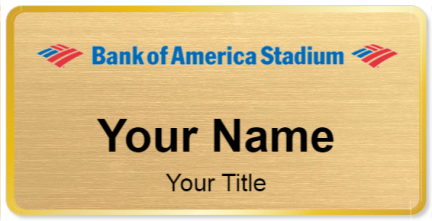Custom name badges for Bank of America Stadium