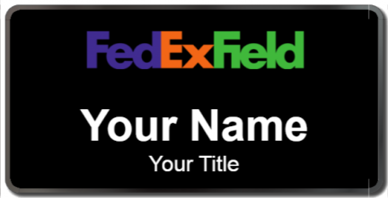 Custom name badges for FedEx Field